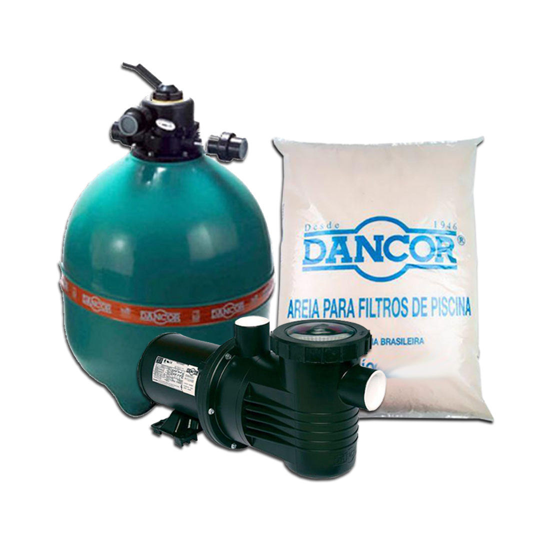 Termolar Aquecimento - Kit-Filtro (Bomba PF 3/4, Filtro DFR 22 e Areia) Até 78.000L