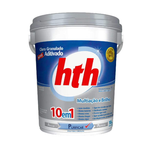 Termolar Aquecimento - Cloro Purificador 10x1 Mineral Brilhance Hth 10kg