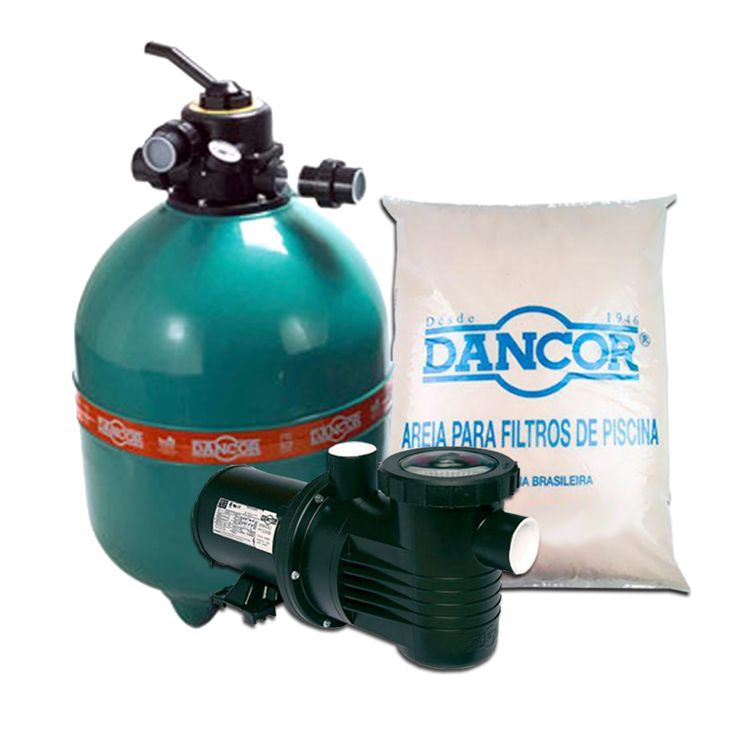 Termolar Aquecimento - Kit-Filtro (Bomba PF 3/4, Filtro DFR 19 e Areia) Até 56.000L