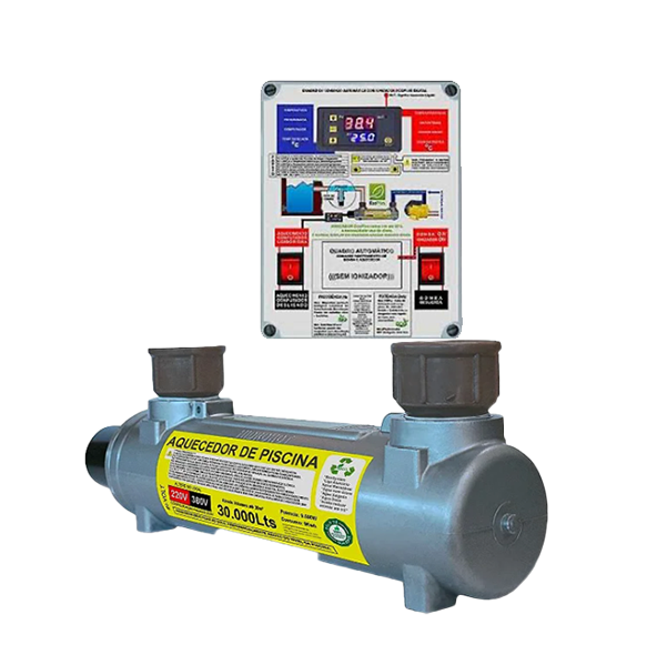 Termolar Aquecimento - Aquecedor Automático de Piscina com Ionizador (capacidade de até 30.000 litros)