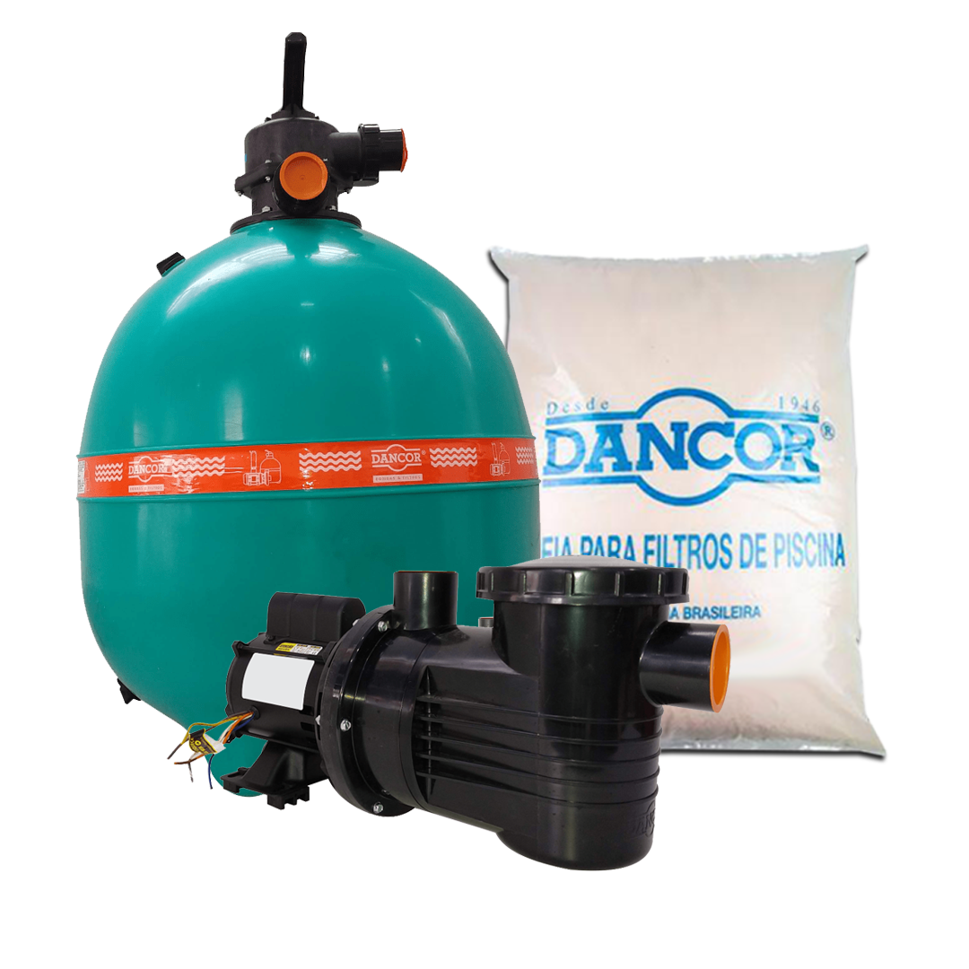 Termolar Aquecimento - Kit-Filtro (Bomba PF 1 Cv, Filtro DFR 24 e Areia) Até 88.000L